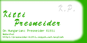 kitti presneider business card